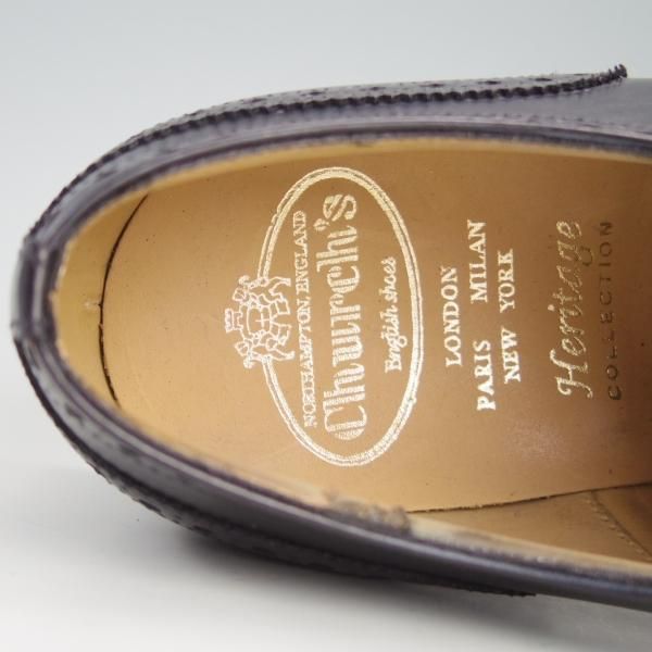 未使用★チャーチ 60F/UK6【貴重★Heritage Collection/チェットウィンド同様】173ラスト/SANDRINGHAM/フルブローグ/黒/Church's★e564