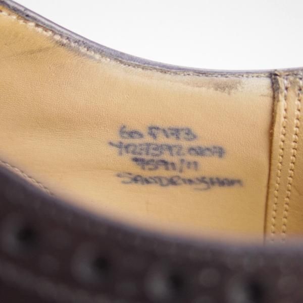 未使用★チャーチ 60F/UK6【貴重★Heritage Collection/チェットウィンド同様】173ラスト/SANDRINGHAM/フルブローグ/黒/Church's★e564