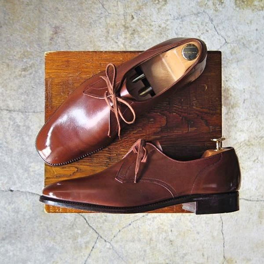 極上★(英)グレンソン 7.5FX【貴重★footmaster/フットマスター】6063-26/プレーントゥ/カーフ/茶/メンズ/GRENSON★e568