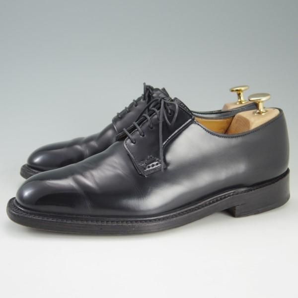 極上★(英)グレンソン 6F【貴重★footmaster/フットマスター】6606-01/プレーントゥ/ポリッシュレザー/黒/メンズ/GRENSON★e569