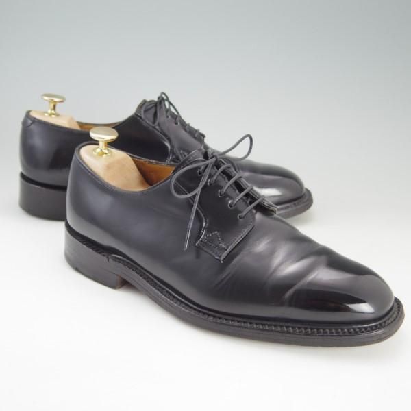 極上★(英)グレンソン 6F【貴重★footmaster/フットマスター】6606-01/プレーントゥ/ポリッシュレザー/黒/メンズ/GRENSON★e569