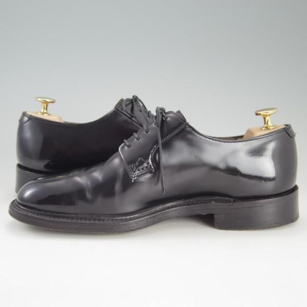 極上★(英)グレンソン 6F【貴重★footmaster/フットマスター】6606-01/プレーントゥ/ポリッシュレザー/黒/メンズ/GRENSON★e569