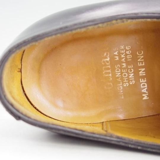 極上★(英)グレンソン 6F【貴重★footmaster/フットマスター】6606-01/プレーントゥ/ポリッシュレザー/黒/メンズ/GRENSON★e569