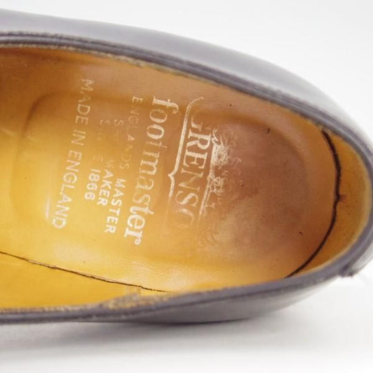 極上★(英)グレンソン 6F【貴重★footmaster/フットマスター】6606-01/プレーントゥ/ポリッシュレザー/黒/メンズ/GRENSON★e569