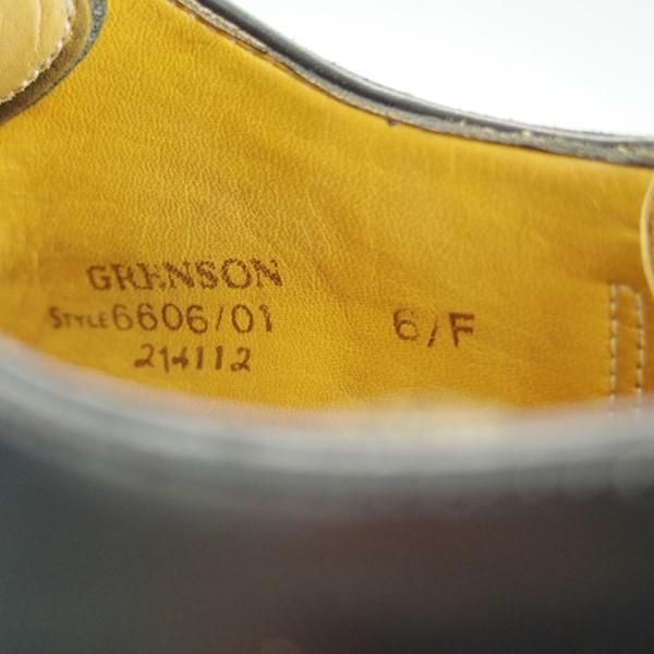 極上★(英)グレンソン 6F【貴重★footmaster/フットマスター】6606-01/プレーントゥ/ポリッシュレザー/黒/メンズ/GRENSON★e569