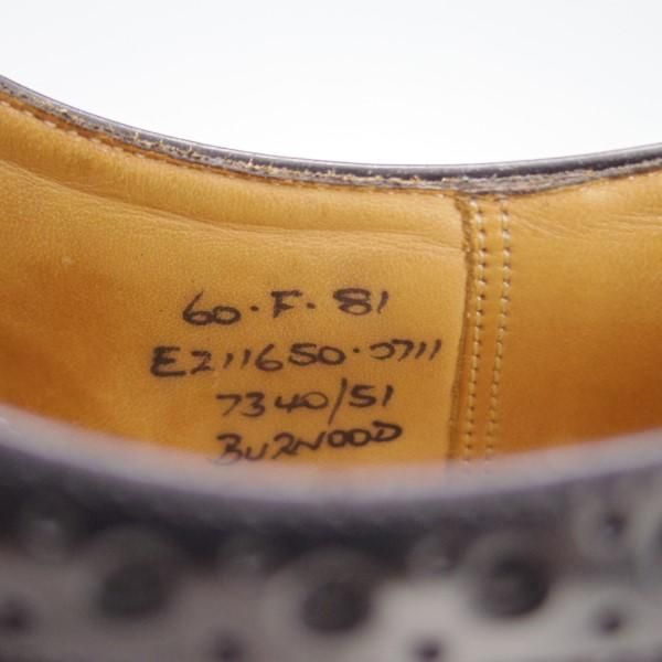 ★チャーチ 60F/UK6【定価￥96,800-★BURWOOD/バーウッド】81ラスト/4都市ロゴ/ポリッシュドバインダーカーフ/黒/メンズ/Church's★e570
