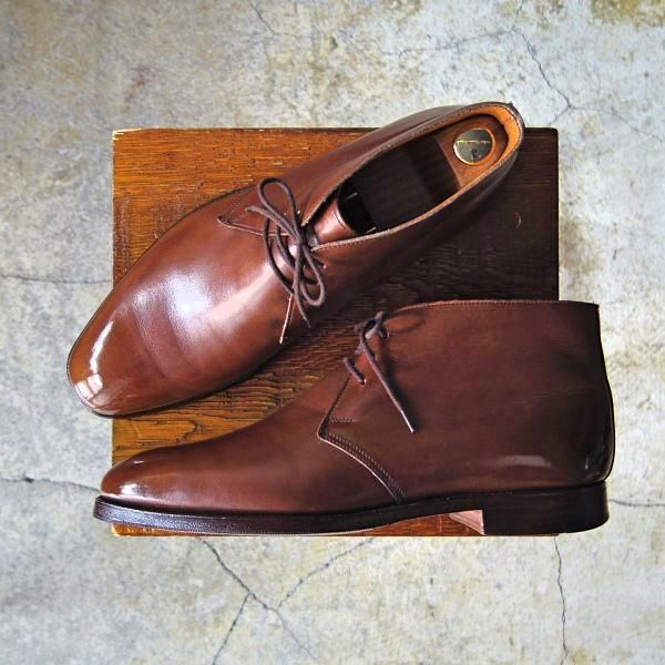 極美品　Crockett&Jones CHERTSEY チャッカブーツ 茶 時代を超えて愛される最高の1足。英国チャッカブーツの神髄をご