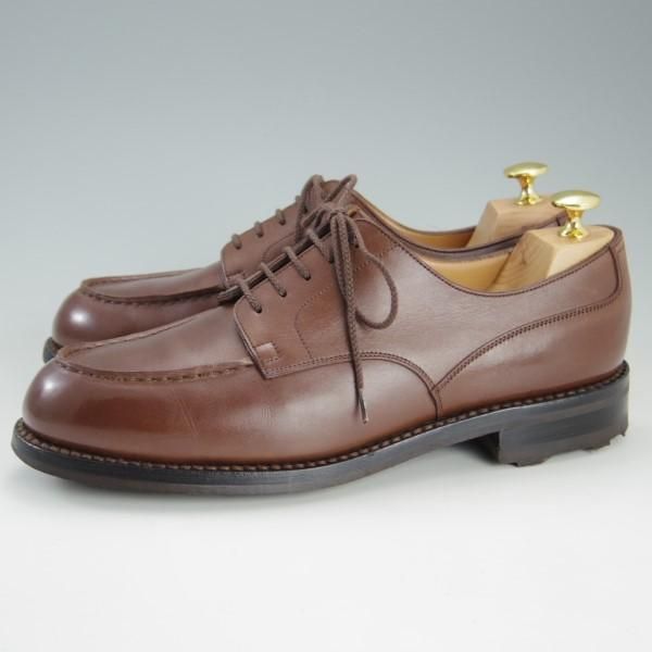 美品★J.M.ウェストン 7D【定価￥126,500-★ロシアンカーフ仕様/ゴルフ/GOLF】641/31ラスト/Uチップ/TAN/茶/Weston/ウエストン★e552