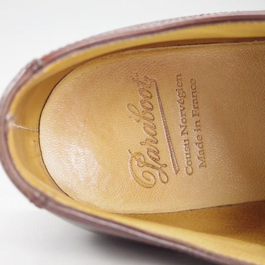 極上★パラブーツ SIZE 7【定価￥71,500-★シャンボード/CHAMBORD】TEXソール/リスレザー/CAFE/カフェ/濃茶/Uチップ/Paraboot★e555