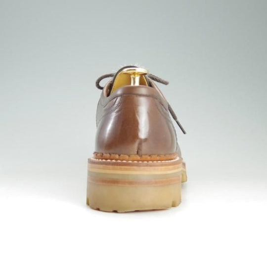 美品★ヒロシツボウチ SIZE 7【定価￥70,200-★フォック仕様/アザラシ皮】3820/クロムエクセルレザー/NAT/茶/HIROSHI TSUBOUCHI★e557