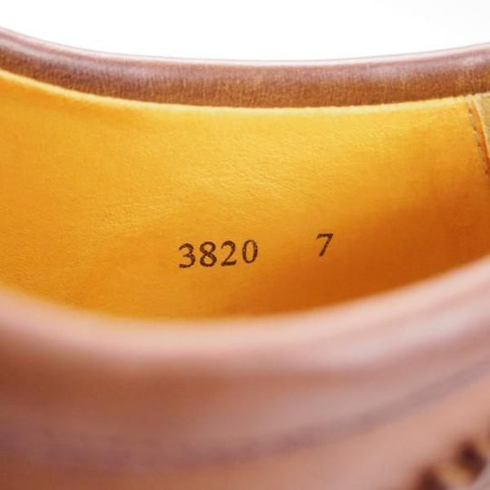 美品★ヒロシツボウチ SIZE 7【定価￥70,200-★フォック仕様/アザラシ皮】3820/クロムエクセルレザー/NAT/茶/HIROSHI TSUBOUCHI★e557