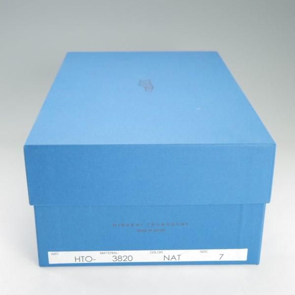 美品★ヒロシツボウチ SIZE 7【定価￥70,200-★フォック仕様/アザラシ皮】3820/クロムエクセルレザー/NAT/茶/HIROSHI TSUBOUCHI★e557