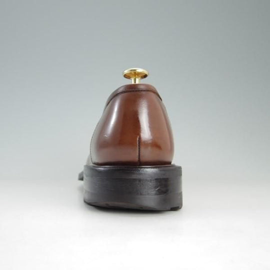 極上★(浅草)RENDO/レンド SIZE 7【定価6万円以上★オーダー品/リッジウェイソール仕様】2701/コインローファー/カーフ/茶★e558