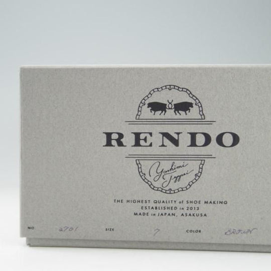 極上★(浅草)RENDO/レンド SIZE 7【定価6万円以上★オーダー品/リッジウェイソール仕様】2701/コインローファー/カーフ/茶★e558
