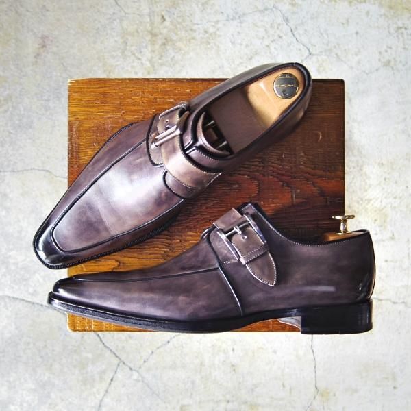 美品★(スペイン製)マグナーニ・セレクション SIZE 40【最上級ライン★ブラックラピド製法/ボロネーゼ】マグナムカーフ/MAGNANNI★e576