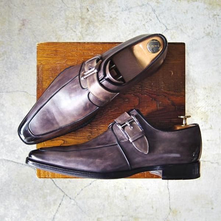 美品★(スペイン製)マグナーニ・セレクション SIZE 40【最上級ライン★ブラックラピド製法/ボロネーゼ】マグナムカーフ/MAGNANNI★e576