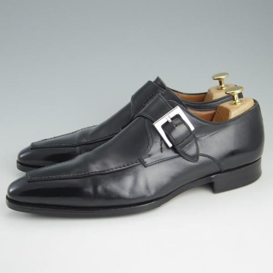 極上★(スペイン製)マグナーニ SIZE 42【★ボロネーゼ製法/モンクストラップ】11010/カーフ/黒/メンズ/MAGNANNI★e577