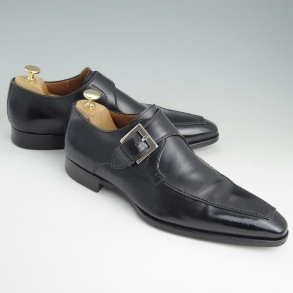極上★(スペイン製)マグナーニ SIZE 42【★ボロネーゼ製法/モンクストラップ】11010/カーフ/黒/メンズ/MAGNANNI★e577