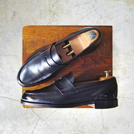 極上★チャーチ 65F/UK6.5【★コインローファー/BRISTOL2】ブリストル/106ラスト/5都市/カーフ/黒/メンズ/Church's★e579