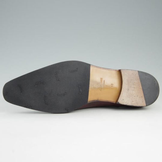 美品★(スペイン製)マグナーニ SIZE 43【★ボロネーゼ製法/オックスフォードシューズ】型押しレザー×カーフ/赤茶/MAGNANNI★e582