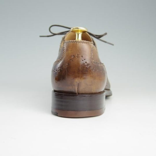 極上★(伊)ステファノ・ブランキーニ SIZE 7【★フルブローグ/2755】カーフ/茶/メンズ/STEFANO BRANCHINI★e583