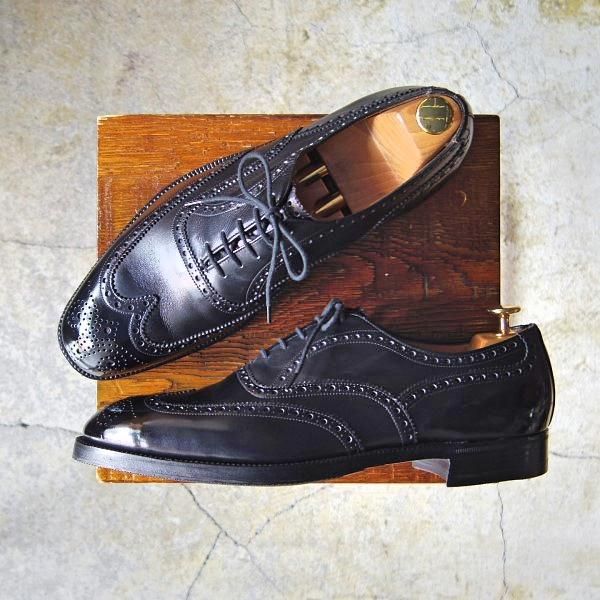 極上★チャーチ製 UK8程度【旧チャーチ★ブルックスブラザーズ別注/BROOKS ENGLISH】41E/910R/DEVON/M75ラスト/黒/Church's★e584