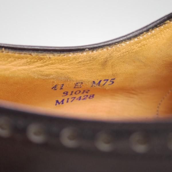 極上★チャーチ製 UK8程度【旧チャーチ★ブルックスブラザーズ別注/BROOKS ENGLISH】41E/910R/DEVON/M75ラスト/黒/Church's★e584