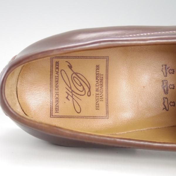 美品★(独)ハインリッヒ・ディンケラッカー SIZE 8.5【定価￥148,500-★茶/コードバン】WEIN/コインローファー/Heinrich Dinkelacker★e587