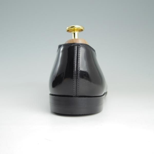 美品★クロケット&ジョーンズ 6E【定価￥68,200-★オペラパンプス/PUMP】302ラスト/パテント/エナメル/黒/メンズ/Crockett&Jones★e590