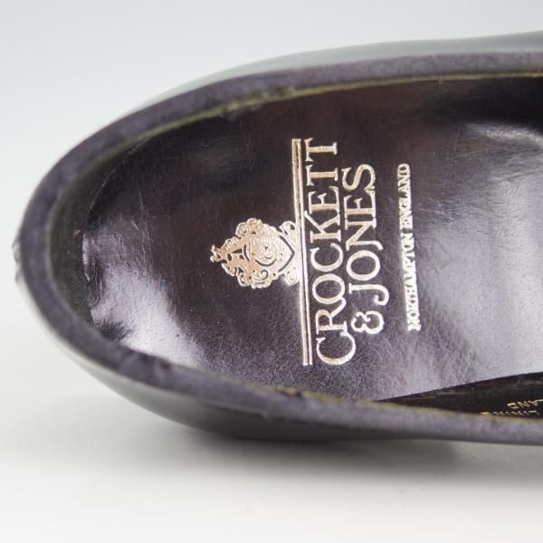 美品★クロケット&ジョーンズ 6E【定価￥68,200-★オペラパンプス/PUMP】302ラスト/パテント/エナメル/黒/メンズ/Crockett&Jones★e590