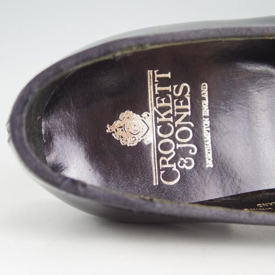 美品★クロケット&ジョーンズ 6E【定価￥68,200-★オペラパンプス/PUMP】302ラスト/パテント/エナメル/黒/メンズ/Crockett&Jones★e590