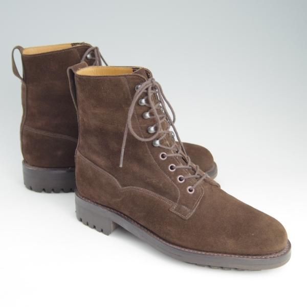 美品★クロケット&ジョーンズ 6E【コマンドソール仕様★RADNOR/ラドナー】228ラスト/ブーツ/濃茶/メンズ/Crockett&Jones★e591