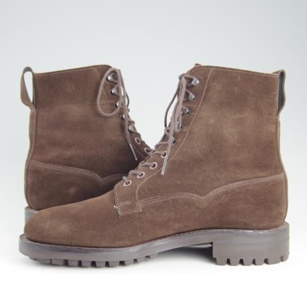 美品★クロケット&ジョーンズ 6E【コマンドソール仕様★RADNOR/ラドナー】228ラスト/ブーツ/濃茶/メンズ/Crockett&Jones★e591