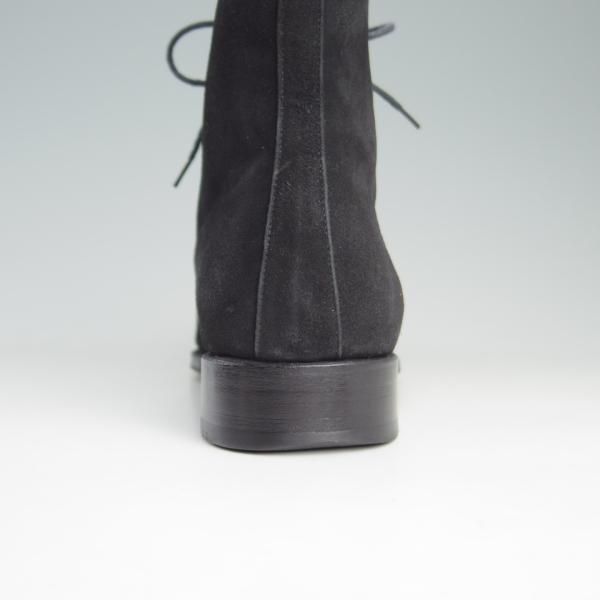 極上★(スペイン製)MEERMIN/メルミン SIZE 7.5【グッドイヤーウェルテッド製法★25011/チャッカブーツ】スエード/黒/メンズ★e592