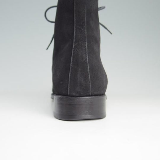 極上★(スペイン製)MEERMIN/メルミン SIZE 7.5【グッドイヤーウェルテッド製法★25011/チャッカブーツ】スエード/黒/メンズ★e592