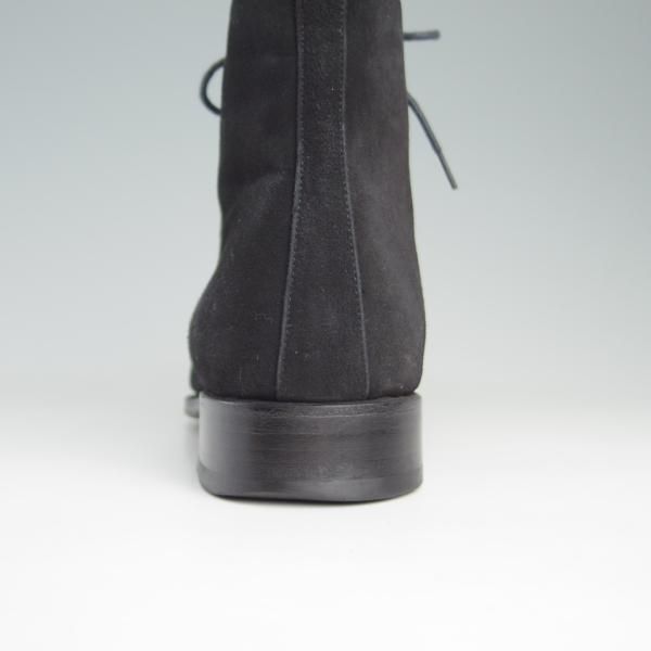 極上★(スペイン製)MEERMIN/メルミン SIZE 7.5【グッドイヤーウェルテッド製法★25011/チャッカブーツ】スエード/黒/メンズ★e592