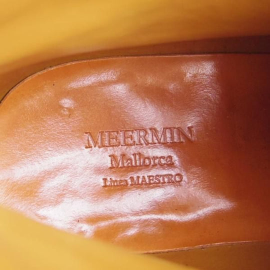 極上★(スペイン製)MEERMIN/メルミン SIZE 7.5【グッドイヤーウェルテッド製法★25011/チャッカブーツ】スエード/黒/メンズ★e592