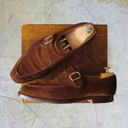 極上★クロケット&ジョーンズ 6.5E【スキンステッチ仕様★(英)ジョージクレバリー別注/ハンドグレード】337ラスト/Crockett&Jones★e593