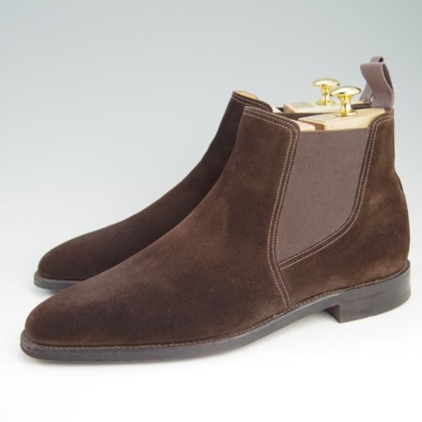 極上★ジョンロブ 7E【★サイドゴアブーツ/8000Bラスト】スエード/濃茶/メンズ/JOHN LOBB★e594