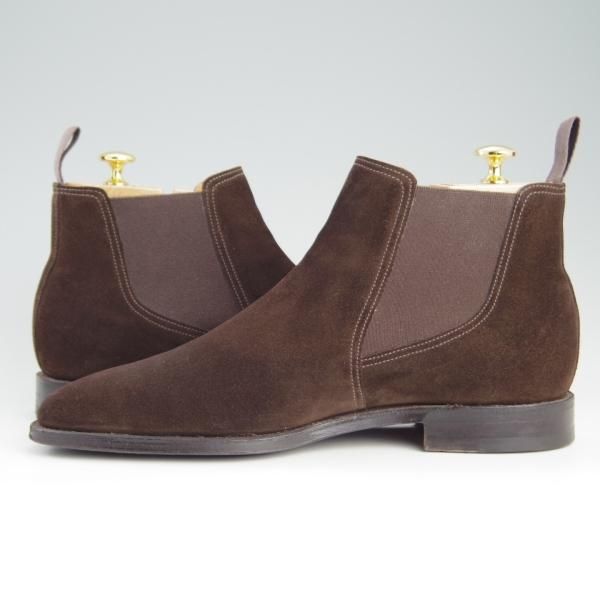 極上★ジョンロブ 7E【★サイドゴアブーツ/8000Bラスト】スエード/濃茶/メンズ/JOHN LOBB★e594