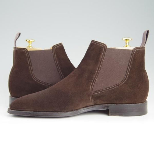 極上★ジョンロブ 7E【★サイドゴアブーツ/8000Bラスト】スエード/濃茶/メンズ/JOHN LOBB★e594