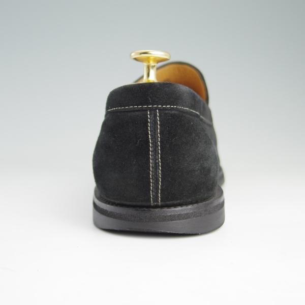 極上★ジョンロブ 7E【★ローファー/CHESTER】6000ラスト/スリッポン/スエード/黒/メンズ/JOHN LOBB★e595