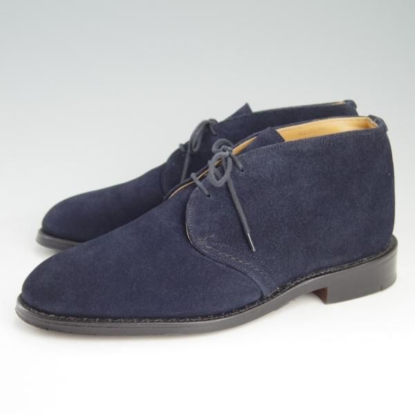 美品★トリッカーズ SIZE 6【貴重★ドレスライン/St James Collection】5156/チャッカブーツ/スエード/紺/メンズ/Tricker's★e596