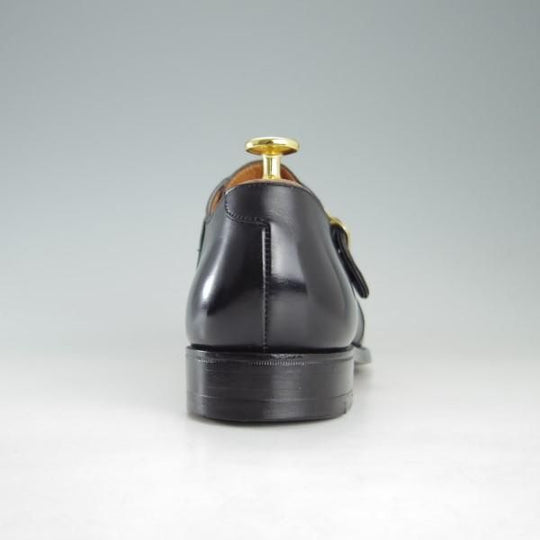 極上★クロケット&ジョーンズ UK7.5/US8D【★(米)ラルフローレン別注/POLO Ralph Lauren】モンクストラップ/黒/メンズ/Crockett&Jones★e597