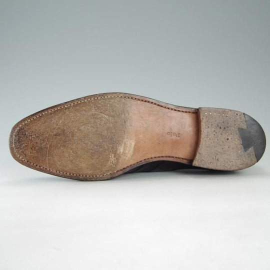 極上★クロケット&ジョーンズ UK7.5/US8D【★(米)ラルフローレン別注/POLO Ralph Lauren】モンクストラップ/黒/メンズ/Crockett&Jones★e597