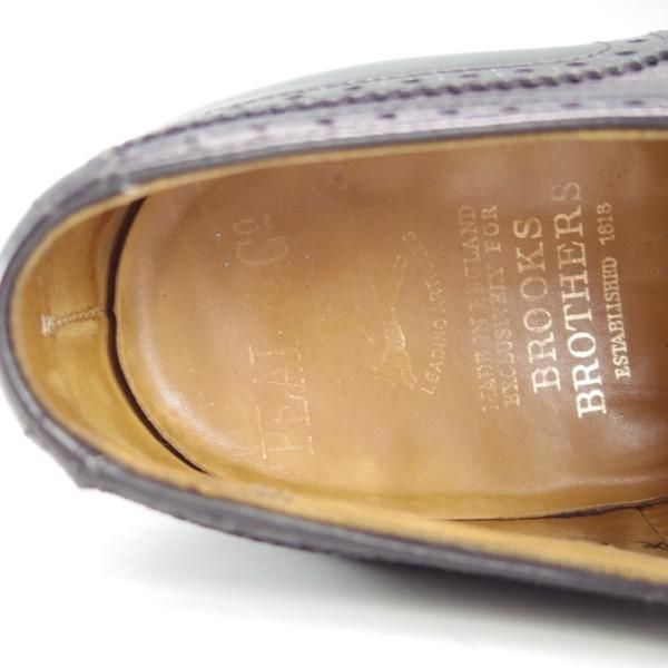極上★(英)アルフレッド・サージェント製 UK8/US8.5D【★ブルックスブラザーズ別注/Peal&co】セミブローグ/黒/Alfred Sargent★e601