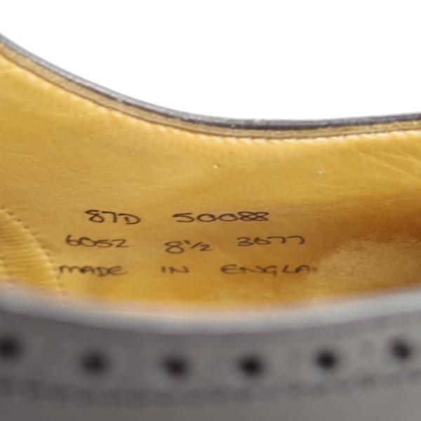 極上★(英)アルフレッド・サージェント製 UK8/US8.5D【★ブルックスブラザーズ別注/Peal&co】セミブローグ/黒/Alfred Sargent★e601