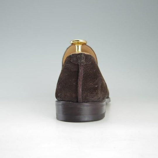 美品★(伊)F.LLIジャコメッティ SIZE 39(UK6程度)【定価￥143,000-★象革/エレファントレザー】FG417/ローファー/濃茶/Giacometti★e602