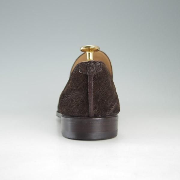 美品★(伊)F.LLIジャコメッティ SIZE 39(UK6程度)【定価￥143,000-★象革/エレファントレザー】FG417/ローファー/濃茶/Giacometti★e602