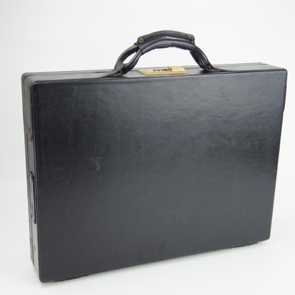 極上★(米)ハートマン/hartmann luggage【定価20万円以上★アタッシュケース】ベルティングレザー/黒/メンズ/ビジネス/バッグ★N5529